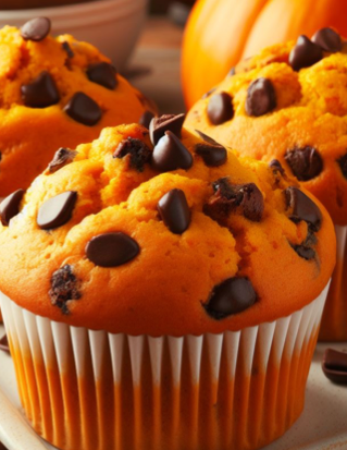 Muffins à la citrouille et aux pépites de chocolat